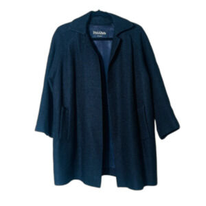 Vintage Black Tweed Phil A. Halle Memphis Wool Coat Womens 16